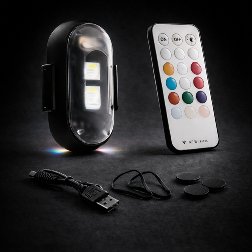 single wireless rgb strobe light for cars