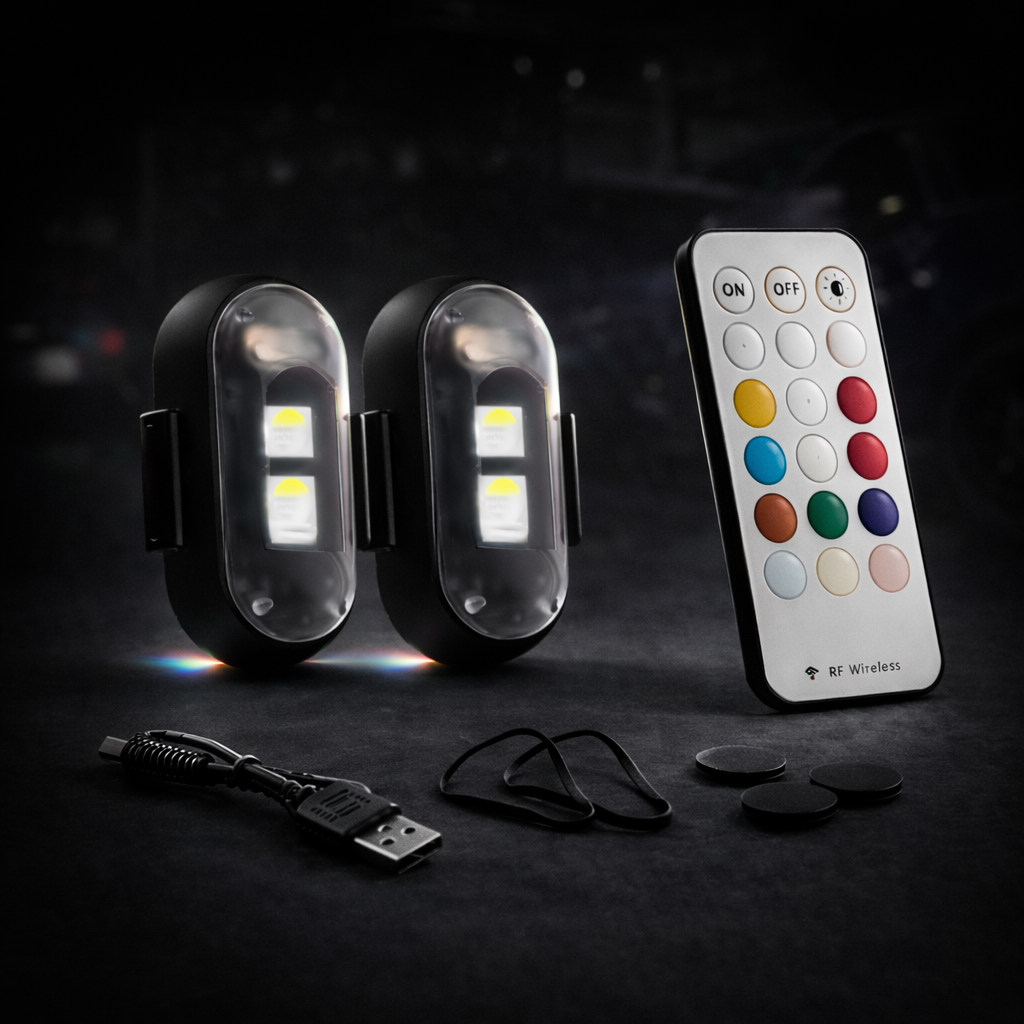 2 pack wireless rgb strobe lights for cars